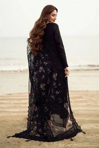Black Rayon Salwar Kameez Women Floor-Length <b>Loose</b> Fit Traditional Ethnic Wear India Pakistan Casual Style All Seasons - Product Image 2