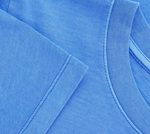 Camiseta de Cuello Redondo Azul Sólido para Mujer, Manga Corta, Corte Regular, 100% Algodón Jersey, Transpirable, Informal, para Primavera y Verano - Product Image 2