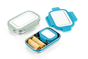 Boîte à lunch rectangulaire en acier inoxydable anti-fuite avec couvercle hermétique pour le stockage des aliments, facile à nettoyer, moderne, pour la vie quotidienne - Product Image 5