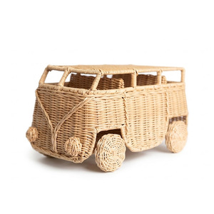 Se aceptan logotipos y diseños personalizados, coches en miniatura, coche de juguete de ratán tejido a mano, furgoneta decorativa. - Product Image 4