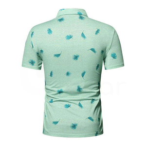 Polo de Manga Corta a Rayas para Hombre, Diseño Casual en Bloques de Color Blanco y Negro, Largo Regular - Product Image 2