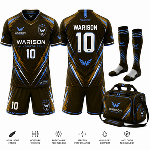 Wholesale Football Training Uniform Set Breathable Sublimation 100% Polyester Unisex Soccer Uniform Kit - Product Image 3