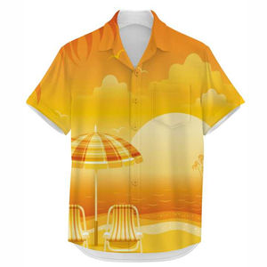 Chemise de plage respirante pour homme, couleur personnalisée, logo personnalisé, manches courtes, prête pour la sublimation - Product Image 4