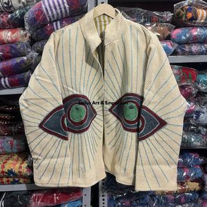 Indian Handmade Suzani Cotton <b>Jacket</b> Hand Embroidered <b>Short</b> <b>Jacket</b> Unisex Coat Handmade Suzani <b>Short</b> <b>Jacket</b> - Product Image 4