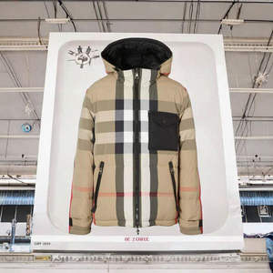 Veste décontractée pour homme en polyester imperméable, grande taille, en velours, avec grand col à revers, fermeture éclair, service OEM - Product Image 2