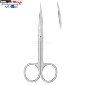 Tijeras de microdisección Iris 4.5, instrumentos quirúrgicos manuales de punta fina CVD para procedimientos de etiquetas cutáneas, suturas de encías, oculares y dentales - Product Image 1