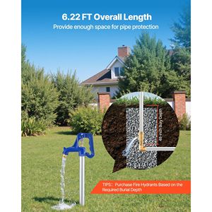 Grifo Exterior Anticongelante de 6.22 Pies para Jardín, Resistente a la Congelación, Profundidad de Entierro de 48 Pulgadas, Tubería NPT de 3/4 Pulgadas, Sistemas de Riego Agrícola - Product Image 6