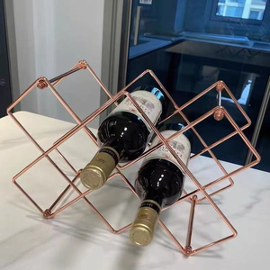 Étagères de rangement pour vin personnalisées, porte-bouteilles en métal, supports à vin - Product Image 2