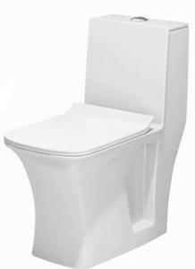 WC monobloc Bullet-12 à chasse directe, design moderne, pour villas, salles de bain d'écoles, toilettes d'hôtels, avec siphon en P allongé - Product Image 3