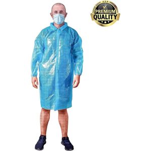 Unisex 30 Pack blu monouso in polipropilene camice da laboratorio 2XL taglia Non tessuto a prova di liquido impermeabile per uomo donna - Product Image 3
