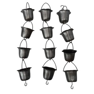 โซ่รับน้ำฝนรูปดอกทิวลิปโลหะตกแต่งคุณภาพสูงสุด สำหรับรางน้ำในสวนและตกแต่งบ้าน ราคาถูกที่สุด - Product Image 1