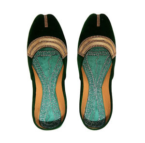 Chaussures plates pour femmes brodées à la main, imprimées, style Khussa Juti Jutti Mojari Punjabi Indien, chaussures ethniques pour femmes Khussa - Product Image 4