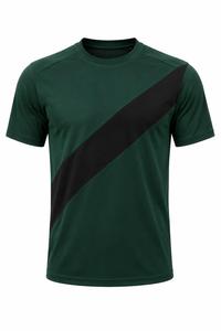 เสื้อยืดแขนสั้นสีเขียวสำหรับผู้ชาย คอกลม ทรงปกติ แห้งเร็ว ผ้าถัก สวมใส่สบาย โพลีเอสเตอร์ 100% น้ำหนัก 180 กรัม - Product Image 3