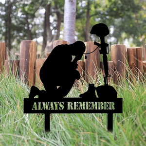 Targa commemorativa CIFbuy Silhouette per esterni, tributo patriottico ai veterani, decorazione da giardino, servizio di ritiro disponibile - Product Image 6