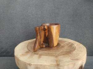 แก้วคุกซาไม้วอลนัทแกะสลักทำมือ แก้วกาแฟไม้ ของขวัญแคมป์ปิ้งส่วนตัว - Product Image 6