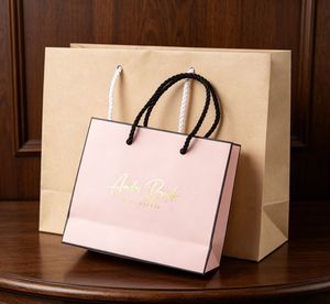 Sacs cadeaux personnalisés pour bijoux en gros, sacs de transport pour bijoux imprimés sur mesure, sacs en papier de luxe pour l'emballage de bijoux - Product Image 1