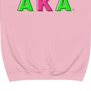 Pink Letter Graphic Crewneck Sweatshirt <b>Green</b> Outline Design Cotton Fleece Pullover Long Sleeve Casual Fashion Streetwear Women - Product Image 5
