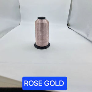 Fil à broder professionnel SHREE VIDHATA JARI Zari, broderie industrielle, brillance métallique, 110D ROSE GOLD, textile de luxe, vêtements de haute qualité - Product Image 2