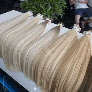 Extensiones de cabello Remy vietnamita recto europeo de la mejor calidad, cabello humano virgen suave, Fumi teñido a granel para salones, Color Piano - Product Image 2