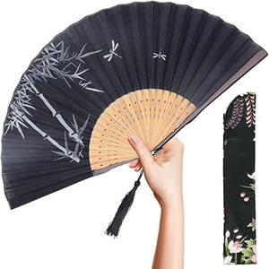 PREMIUM BAMBOO <b>HAND</b> <b>FAN</b> - ELEGANT <b>FOLDING</b> <b>FAN</b> WITH CUSTOM LOGO OPTIONS - Product Image 4