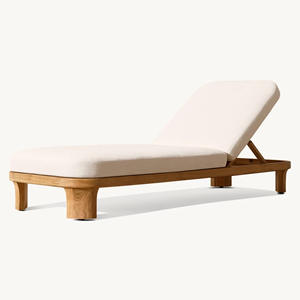 Tumbona de Madera de Teca Sólida para Exteriores, Hotel, Resort, Piscina, Fabricante de Tumbonas de Teca, Proveedor OEM de Exportación - Product Image 1