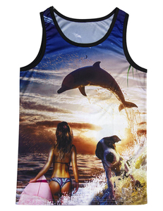 Camiseta sin Mangas de Secado Rápido para Hombre, Diseño Personalizado, Impresión Completa con Sublimación de Tinta, para Verano - Product Image 5