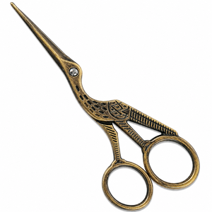 Ciseaux à broder en bronze de 4,5 pouces avec lames affûtées, ciseaux de couture multi-usages de petite taille - Product Image 1