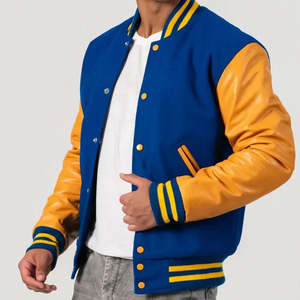Letterman Winter <b>jacket</b> Wool Body Genuine Leather Sleeves Winter Wear <b>Smart</b> Stylish Varsity <b>Jacket</b> for men - Product Image 1