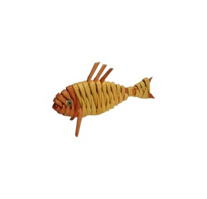 Figurine de poisson artisanale en osier naturel, ornement de table, décoration pour cadeau en rotin, export B2B, vente en gros, commande de sourcing - Product Image 1