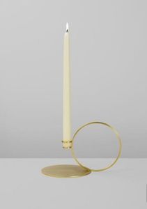 Candelabro moderno decorativo de metal dorado para velas cónicas - Product Image 4