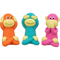 Peluche singe 12 cm, couleurs variées, jouet couineur pour animaux de compagnie, coloré et mignon, jouets pour chiens