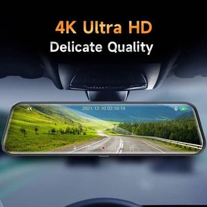 กล้องติดรถยนต์ 4K UHD 9.66 นิ้ว IPS Mirror Dash Cam พร้อมกล้องหน้า-หลังคู่ ควบคุมด้วยเสียง มองเห็นในเวลากลางคืน หน้าจอสัมผัส กันน้ำ 150 - Product Image 3
