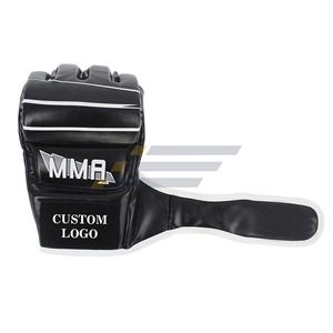 Gants de MMA de couleur noire de qualité supérieure, prix de gros, vêtements de sport pour la lutte, impression de logo personnalisée - Product Image 2