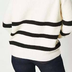 Cardigan en tricot simple pour femme, col en V, boutonné, manches longues, doux et chaud, imprimé numérique, 320g, vêtement d'extérieur décontracté, ODM - Product Image 3