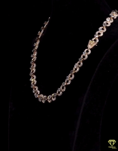Trendy Round Link <b>Chain</b> Moissanite Diamond with 925 Sterling Silver Hip Hop <b>Iced</b> <b>Out</b> Bling Luxury Necklace - Product Image 4