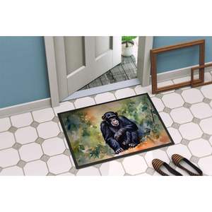 Paillasson antidérapant chimpanzé lavable à poils bas tapis d'entrée intérieur/extérieur 24H X 36W tapis de porte avant - Product Image 4
