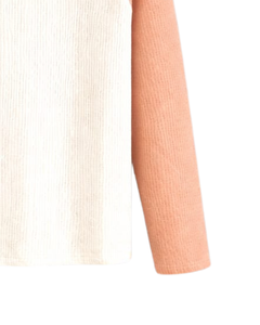 เสื้อยืดแขนยาวสีขาวพีชแบบแร็กแลนสำหรับผู้ชาย ผ้าริบ 100% คอตตอน คอกลม สไตล์ลำลอง เสื้อเบสบอล ผู้ผลิตและจำหน่าย OEM - Product Image 6