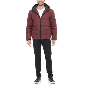 Blouson matelassé personnalisé en gros, excellente qualité, respirant, hiver, décontracté, imprimé, polyester/nylon, fermeture éclair, col montant, pour homme - Product Image 2