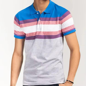 Nouveaux polos OEM en gros, t-shirts personnalisés pour hommes, polos de golf vierges à boutons, coupe ajustée, maillots personnalisés en sergé pour hommes - Product Image 5