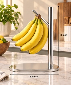 Support de rangement pour bananes en bambou robuste, design personnalisé, écologique, moderne, minimaliste, pour la cuisine, original - Product Image 4