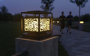 Lámpara de poste para puerta de acero/inoxidable de 1 año de duración, para exteriores/paredes/villas/jardines, 3500K (blanco cálido), CA 220V (±10%), extraíble, de Vietnam CM Decor - Product Image 2