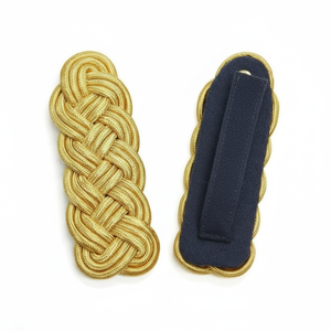 New Wallow Embroidery Works Custom <b>Braided</b> Mylar Shoulder Boards Adjustable Epaulettes for Personal Defense Uniform - Product Image 4