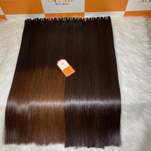 Wholesale Vietnamese Raw Hair Vendors <b>Brown</b> Tip Color Short <b>Medium</b> Long Length Customize For Customer - Product Image 3