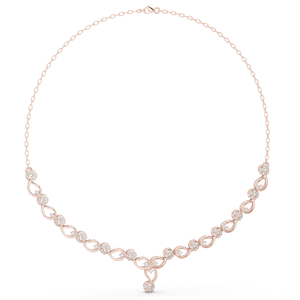 Collar de Diamantes en Oro con Piedras Redondas de Corte Brillante, Estilo Clásico para Mujer, Joyería para Ocasiones Especiales o Uso Diario, Certificado IGI - Product Image 1