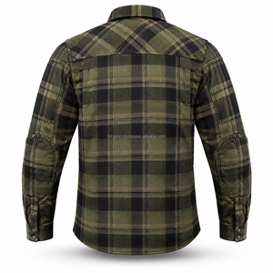 High Quality Motorbike <b>Flannel</b> Shirt With Kevlar Lining Durable Construction & Comfortable Fit For Riding Travel & Casual Wear - Product Image 3