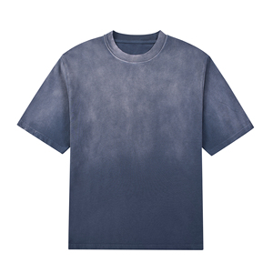 Unisex Acid <b>Wash</b> Graphic Vintage T-Shirts Wholesale 100% Cotton Men's Oversized 300Gsm Jersey Streetwear Plus Size Option - Product Image 3