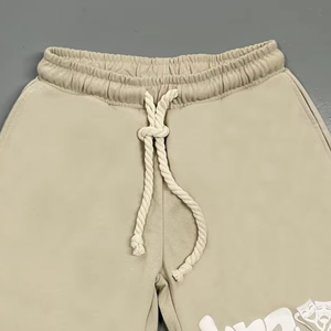 Fabricante de Pantalones Cortos de Felpa de Algodón Personalizados, Pantalones Cortos Deportivos de Felpa Francesa, Proveedor de Ropa Casual con Etiqueta Privada OEM ODM - Product Image 2