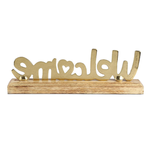 Letrero Metálico con Base de Madera, Letra Decorativa de Metal para Sala de Estar, Dormitorio, Oficina, Escritorio, Estante y Hogar Moderno - Product Image 5