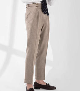 Pantalon de Costume Classique Décontracté pour Homme, Coupe Slim, Noir, à Carreaux, pour Tenue Formelle - Product Image 5
