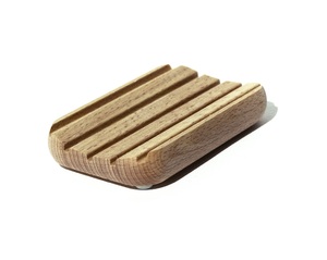 Élégante porte-savon en bois avec rainures de drainage, support à savon naturel fait main pour comptoir de salle de bain et rangement de douche - Product Image 5